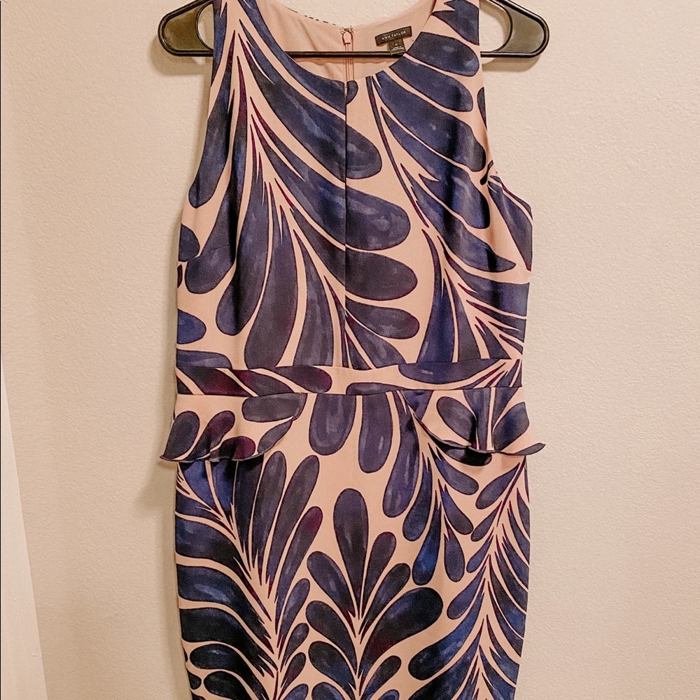 Ann Taylor Leaf Petal Peplum Sheath Dress - Picture 2 of 4